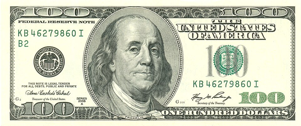 Ben-Franklin-Dollar-Bill 100 Dollar Bill